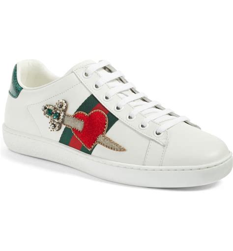 gucci heart tennis shoes|gucci pierced heart ace.